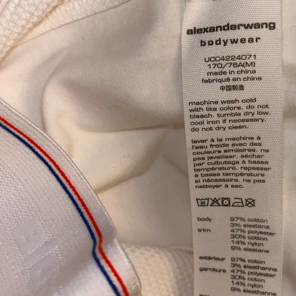 Unisex Alexander Wang Bodywear Joggers in White; Size: M - Picture 11 of 16